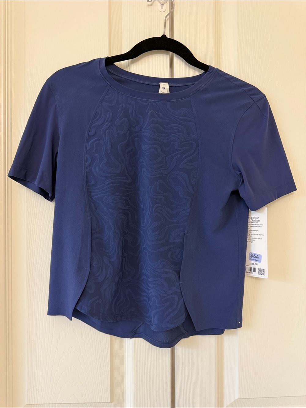 NWT Lululemon Short-Sleeve Performance Top in Deep Blue